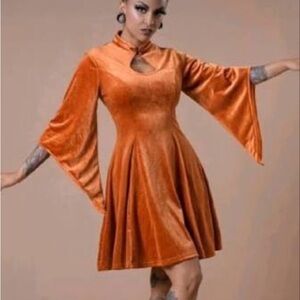 Rockin Bettie Willow Velvet Flare Dress 2XL